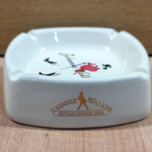 Johnnie Walker Scotch Whisky Ceramic Ashtray used, vintage