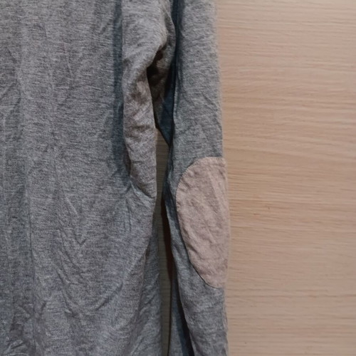 Women's blouse used, thin long-sleeve, gray, size L