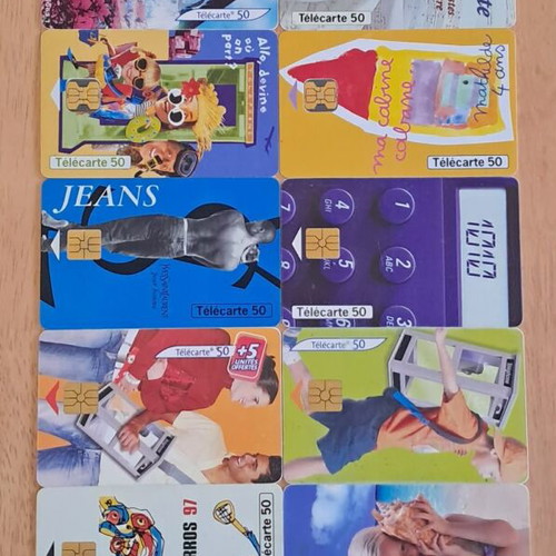 French phone cards used, lot of 103 different