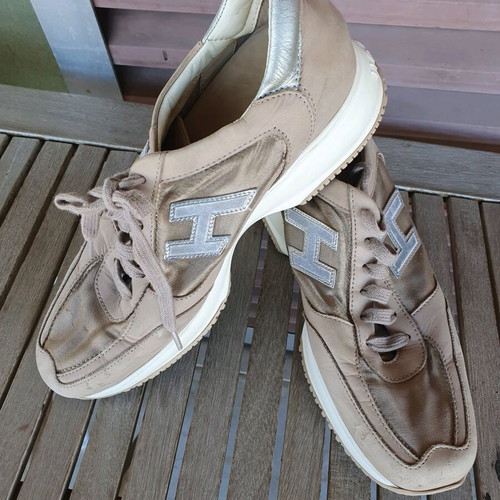 Hogan athletic shoes used, size 38.5, beige brown