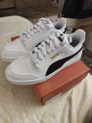 Puma shoes athletic new, size 38, black and white