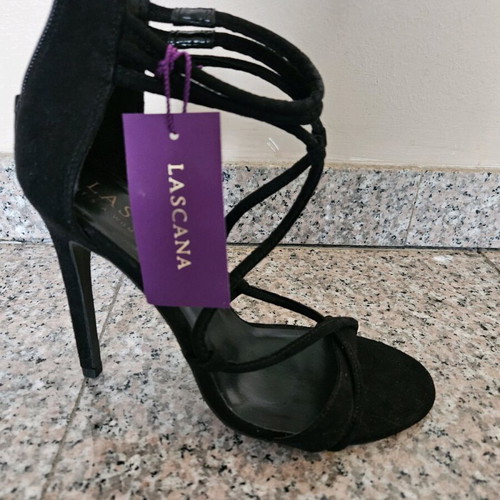 Lascana sandals new, black, high heel, size 39