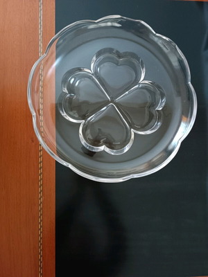 Glass platter like new, large 38 cm diameter
