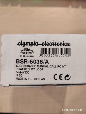 Addressable fire alarm call point BSR 5036 new