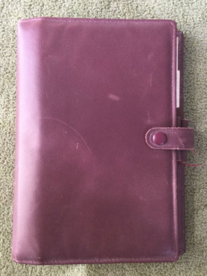 Filofax Sherwood Deluxe δερμάτινη ατζέντα Personal σε μπορντό