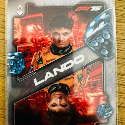 Lando Norris Ace of Trades Topps Chrome F1 2025 card like new