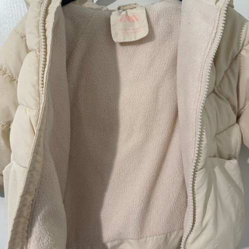 Zara jacket with fleece lining, hood, size 12-18 months like new