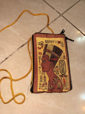 Egyptian shoulder bag new, yellow orange
