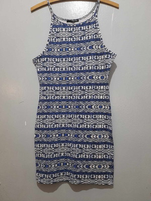 Blue Rande Short Dress Tally Weilj Size S