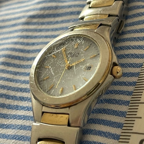 Citizen Eco-Drive wristwatch used, gold and silver