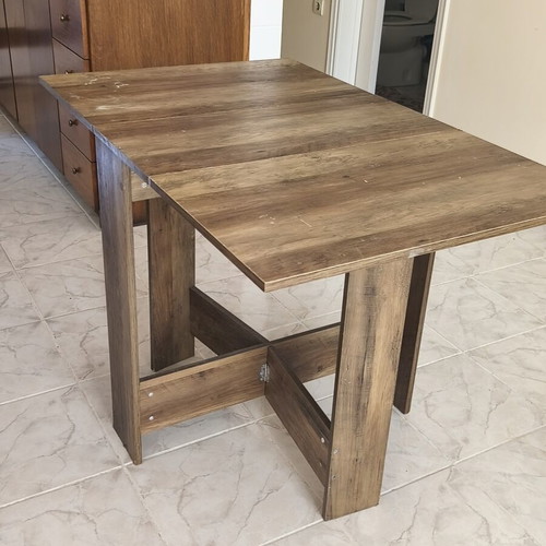 Folding table used, width 67 cm, length open 106 cm