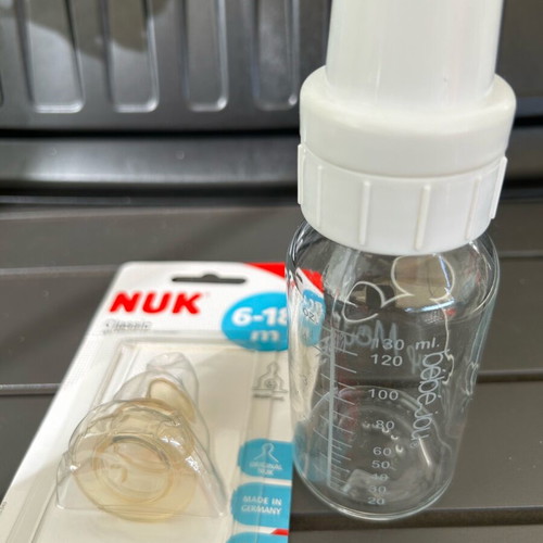 Small baby bottle set used NUK, Avent, MAM with silicone nipples
