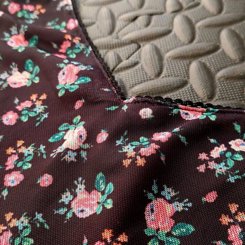 Stradivarius floral women's top like new, black with thin straps