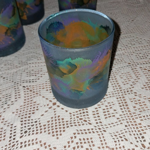 Set of 6 hand-painted glasses new