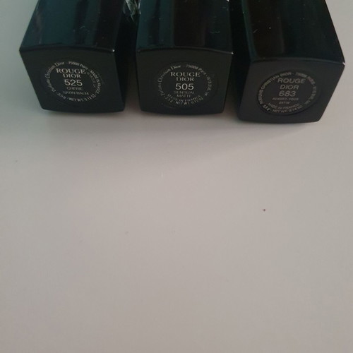 Dior set of 3 full size lipsticks used