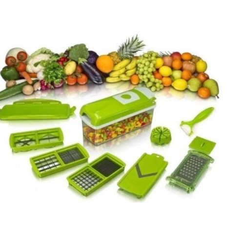 Smart vegetable and fruit chopper with 14 cutting tools C1127-7025 new
