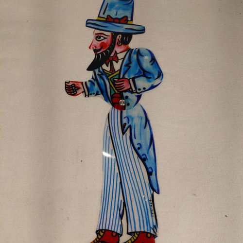 Sior Dionysios Karagiozis Shadow Theatre Figure used, Dagaku creation