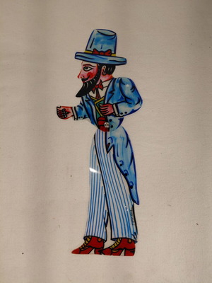 Sior Dionysios Karagiozis Shadow Theatre Figure used, Dagaku creation