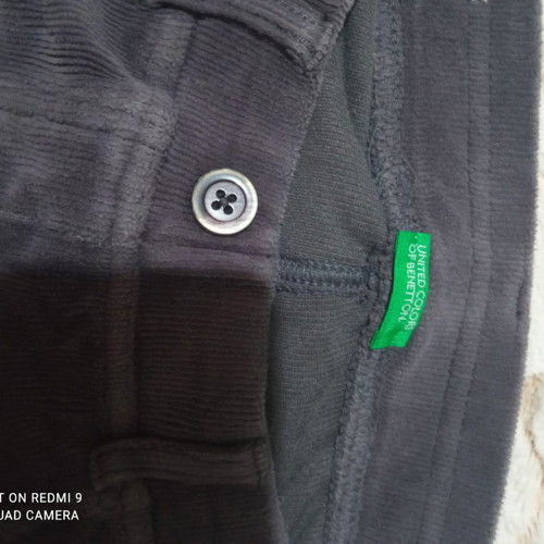 Benetton kids corduroy pants used, black and purple, size 3XL