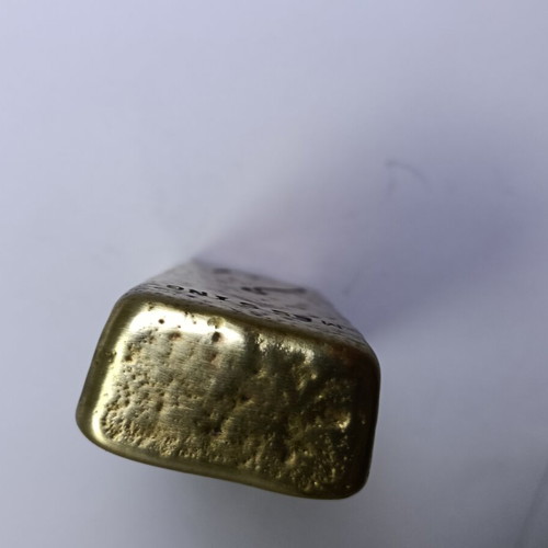 Brass bar used, 293 grams, collectible with hook stamp