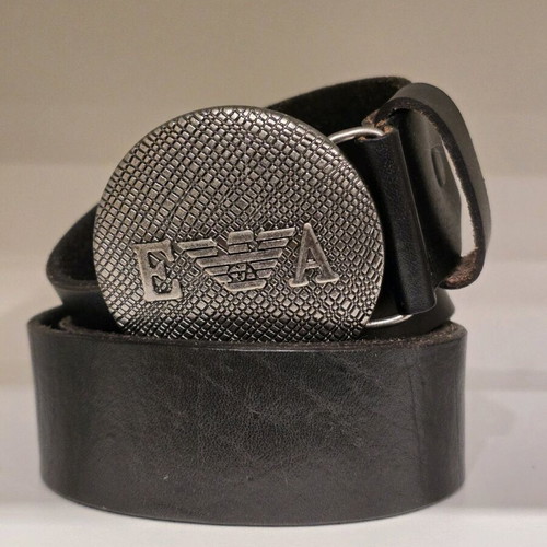 Giorgio Armani men's belt used, genuine leather, black, size 95 cm