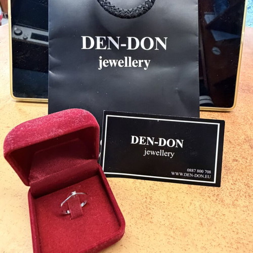 White Gold 14k Engagement Ring with Natural Diamond VS/F, New