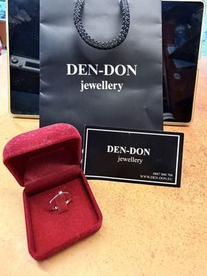 White Gold 14k Engagement Ring with Natural Diamond VS/F, New