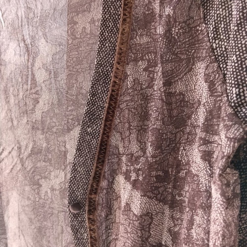 Passport sheer cardigan blouse M-L 40 brown floral