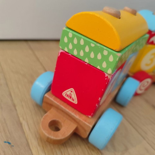 ELC wooden stacking train like new