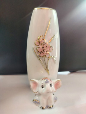 Vase with elephant new 13×5cm