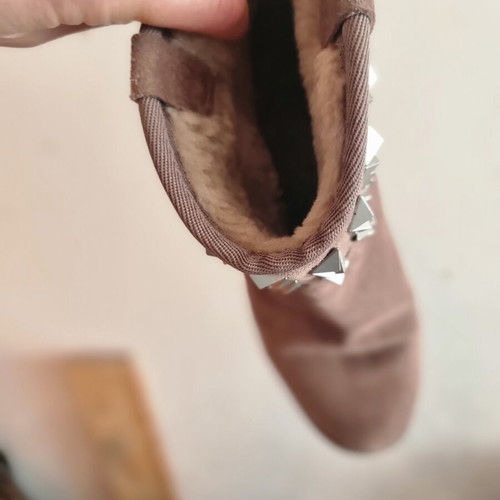 Ash ankle boots like new, leather with fur interior, size 37