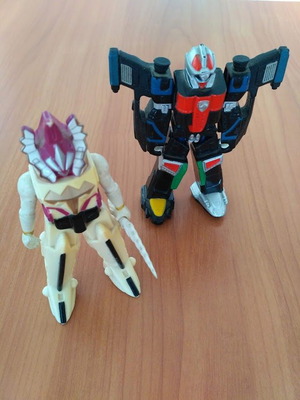 Power Rangers Bandai used figures 2 pcs, 12 cm, Hasbro 2004