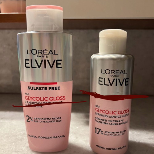 L'Oreal Paris Elvive Glycolic Gloss shampoo and conditioner like new