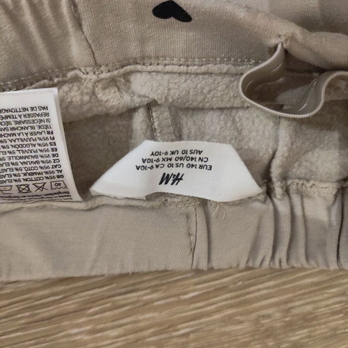 Girls' leggings H&M size 140 used, white and black with lining