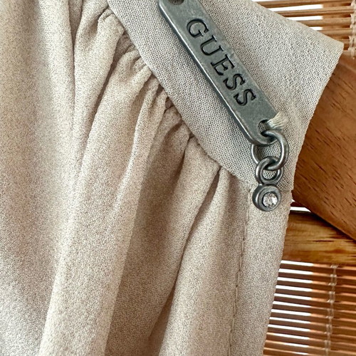 Guess beige dress size M with golden tint like new