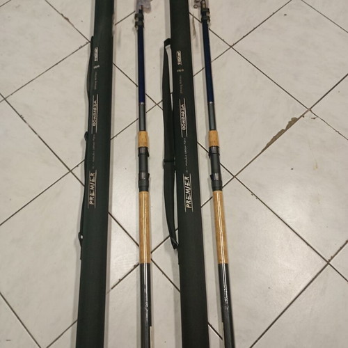 Fishing rods Premier Filstar Bombarda strong weight 4.50m new with case set of 2
