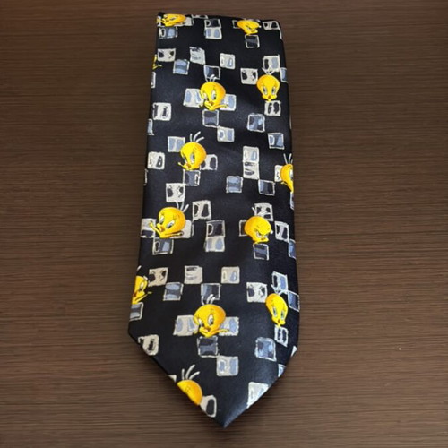 Looney Tunes Vintage Men's Tie 1999 like new, blue and yellow