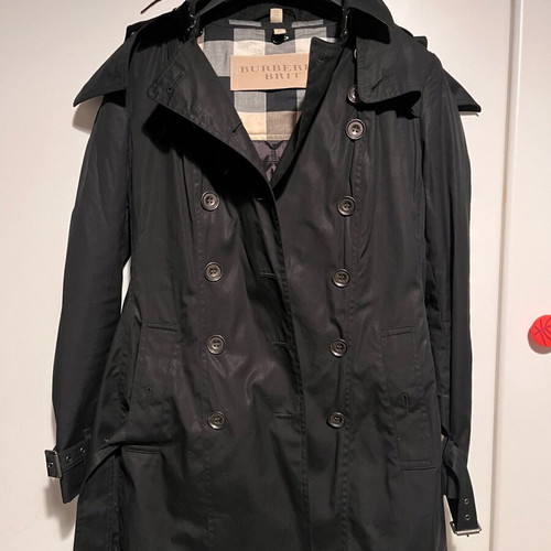 Burberry Brit trench coat women's black L like new