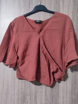 Zara shirt new, airy, brick color