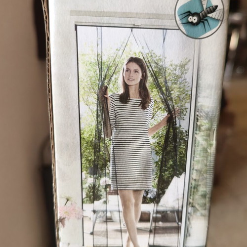 Door screen new with strips and adhesive base
