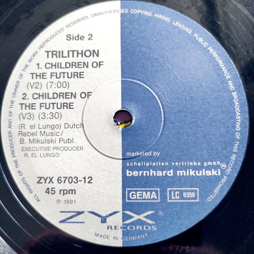 Trilithon Children Of The Future 12'' Vinyl Maxi Single used, electronic