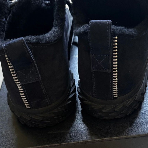 Giuseppe Zanotti Shearling Fur Navy Trainers New