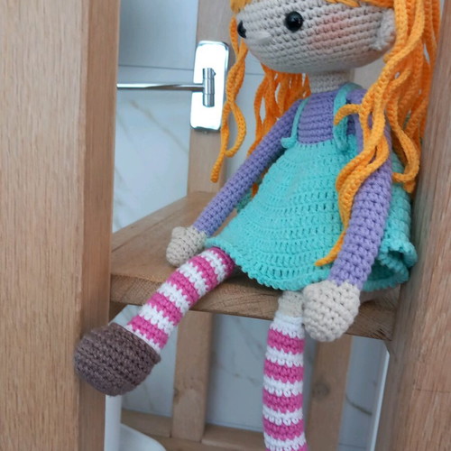 Handmade cotton doll 40 cm new, hypoallergenic filling