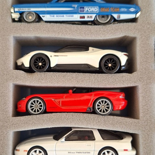 Hot Wheels premium cars set: Ford Galaxie, Maserati MC20, Dodge Viper, Toyota Supra