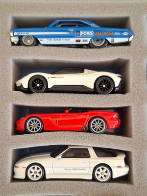 Hot Wheels premium cars set: Ford Galaxie, Maserati MC20, Dodge Viper, Toyota Supra