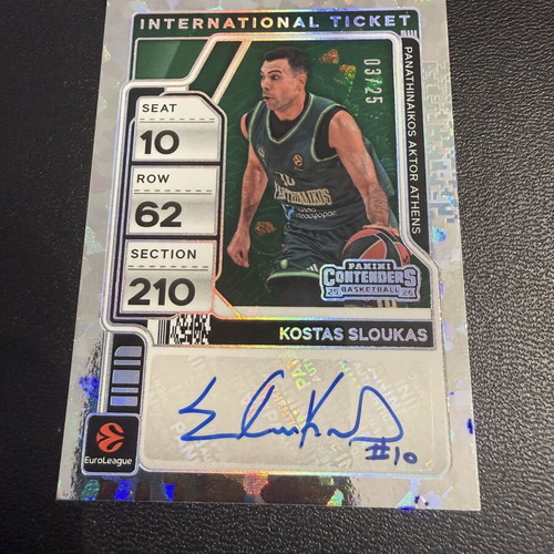 2025-26 Panini Contenders Euroleague Autograph Card #25 Kostas Sloukas like new