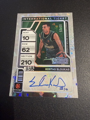 2025-26 Panini Contenders Euroleague Autograph Card #25 Kostas Sloukas like new