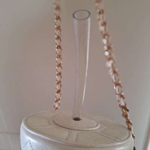 Moschino shoulder bag like new with straw, white and red