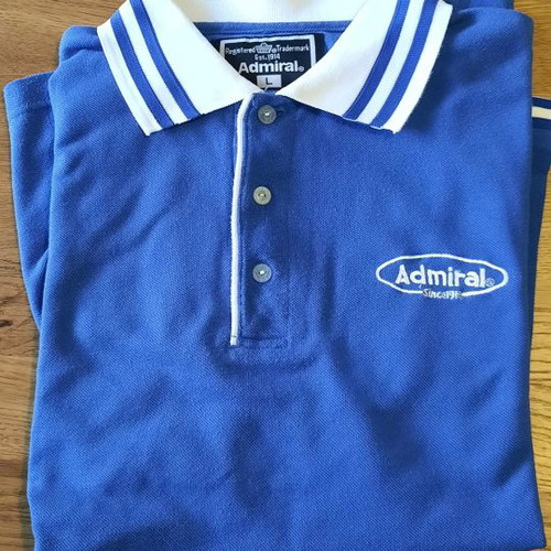 Admiral Men's Athletic Short-Sleeve Polo Shirt Used Blue