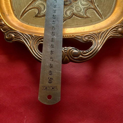 Copper tray used with hook for wall mounting
